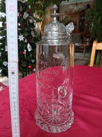 Óriási ólomüveg Söröskorsó