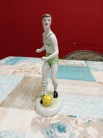 Hollóházi porcelán focista  Fradi