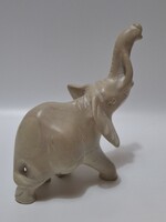 Kő elefánt szobor, figura, 14,2 cm