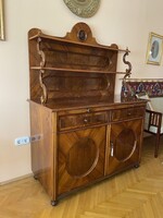Biedermeier stílusú tálalószekrény a XIX. század közepéről
