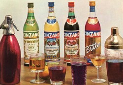 Képeslap:  Cinzano reklám.