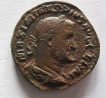 Római MAXIMINUS THRAX SESTERTIUS Ülő alakos hátlap 18,75 gr/28 mm
