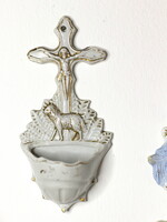 Antik porcelán szenteltvíz tartó