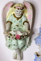 Antik fajansz szenteltvíz tartó