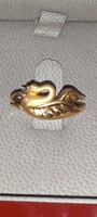 Carrera y Carrera gyűrű  swan ring 18k gold 3.86gramm jp12 méret sárgaarany matt szatén felülettel
