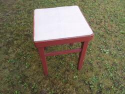 Retro bőr szék, ülőke, hokedli (35x35cm., levehető fedlap)