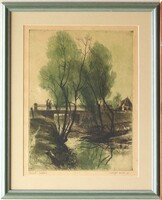 (K) Csurgói Máté Lajos (1931-) : Patak híddal