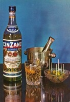 Képeslap:  Cinzano reklám.