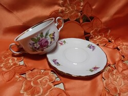 Winterling,  német porcelán két füles krémleves kínáló aljjal