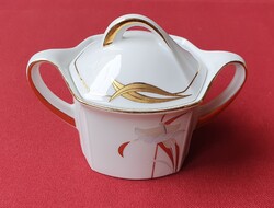 Winterling Marktleuthen Bavaria német porcelán cukortartó virág mintával