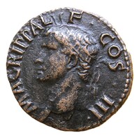Római bronz AS AGRIPPA Merkúr szigonnyal 10,69 gr/26 mm
