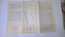 Retro Szabad Demokraták Szövetsége SZDSZ belépési nyilatkozat, dokumentum. Ritka és eredeti