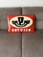 Pannónia Service piros zománc tábla 60x40 cm