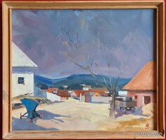 Ősz Dénes (1915 - 1980) : Faluszélén