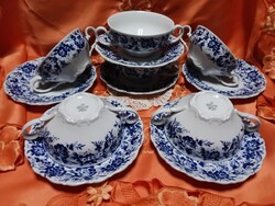 Seltmann  krémleves kínáló porcelán készlet,  6 szem.