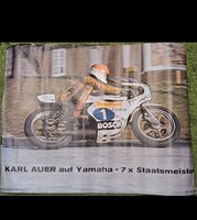 Eredeti Yamaha plakát gyorsasági motorversenyről, az 1970-es évekből