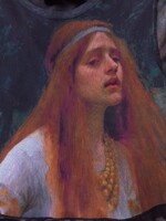 Necc női felső John William Waterhouse festmény részletével