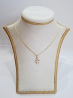 Új, 14 karátos arany nyaklánc és angyal medál szett (No. 342.)