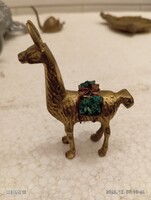 Réz dísztárgy láma szobor kicsi