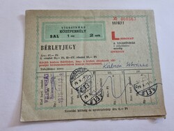 VÍGSZÍNHÁZ 1976. évi bérletjegy középerkély - retro