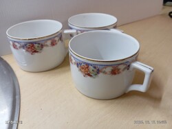 Három Zsolnay teás csésze hibátlanok