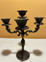 Réz vagy bronz 5 ágú régi gyertyatartó