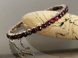 Antik 8K Arany Karkötő Gránátokkal