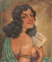 Apátfalvi Czene János: Lány legyezővel