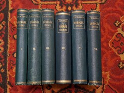 1875-1880 RRR! CURTIUS ERNŐ.  A GÖRÖGÖK TÖRTÉNETE     I.-VI.  MTA   SOROZAT NYITÓ DARABJA!  gyűjtői!