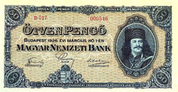 REPLIKA PENGŐ - 1926-OS SOROZAT - 50 PENGŐ