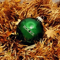 Rolex Üveg Karácsonyfadísz 75mm