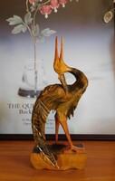 Faragott fa gázlómadár a szovjet időkből - 30.5 cm