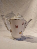 Zsolnay pajzspecsétes manófüles porcelán kávé kiöntő teás kancsó