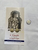 2020 I. Ulászló aranyforintja 2000 Forint színesfém emlékérme, BU, prospektussal