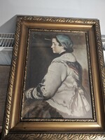 Réti (???) pasztel kép