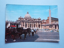 Képeslap (2) - Vatikán - Szent Péter-bazilika és a tér 1960-as évek