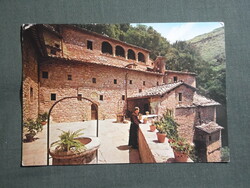 Képeslap,Olaszország,Assisi,Börtönremeteség templom látkép,részlet,1982-