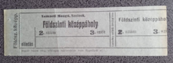 ZA643.28  Mozijegy  Nemzeti Mozgó -Szolnok  1930-40?   Cinema Mozi  Film