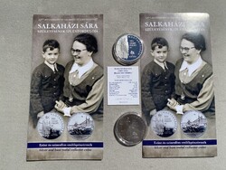 2024 Salkaházi Sára 15000 + 3000 Forint ezüst - színesfém emlékérme pár, certivel, prospektussal