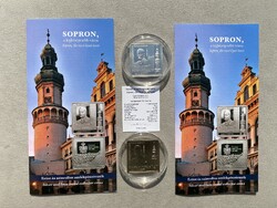 2021 Sopron 15000 + 3000 Forint ezüst-színesfém emlékérme pár, certivel, prospektussal