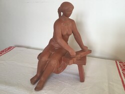 Somogyi Árpád Citerázó Nő 26cm.