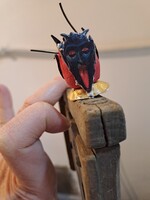 Antik karácsonyi kellék, krampusz kereplő