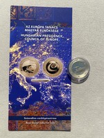2021 Az Európa Tanács magyar elnöksége 2000 Forint színesfém emlékérme, UNC, prospektussal