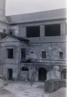 Régi fotónegatívok - Várpalota, templom, Thury Vár 1950-es évek