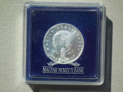 1992 Veszélyeztetett állatvilág - Fehér gólya ezüst 200 Forint BU emlékérme, díszdobozban, certivel