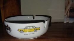 Vintage West-Germany autós porcelán hamutartó