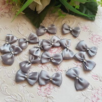 Gray satin bow ornament, decoration