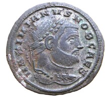 Római nagy follis GALERIUS Moneta részleges ezüstözéssel 11,58 gr/25 mm