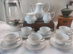  Zsolnay arany-tollazott mokkáskészlet – hibátlan, kézzel aranyozott díszítéssel 