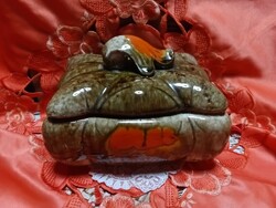 Antik kerámia  doboz, ékszertartó
